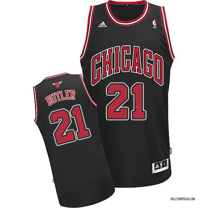 Adidas Chicago Bulls Swingman Black Jimmy Butler Alternate Jersey - Men's