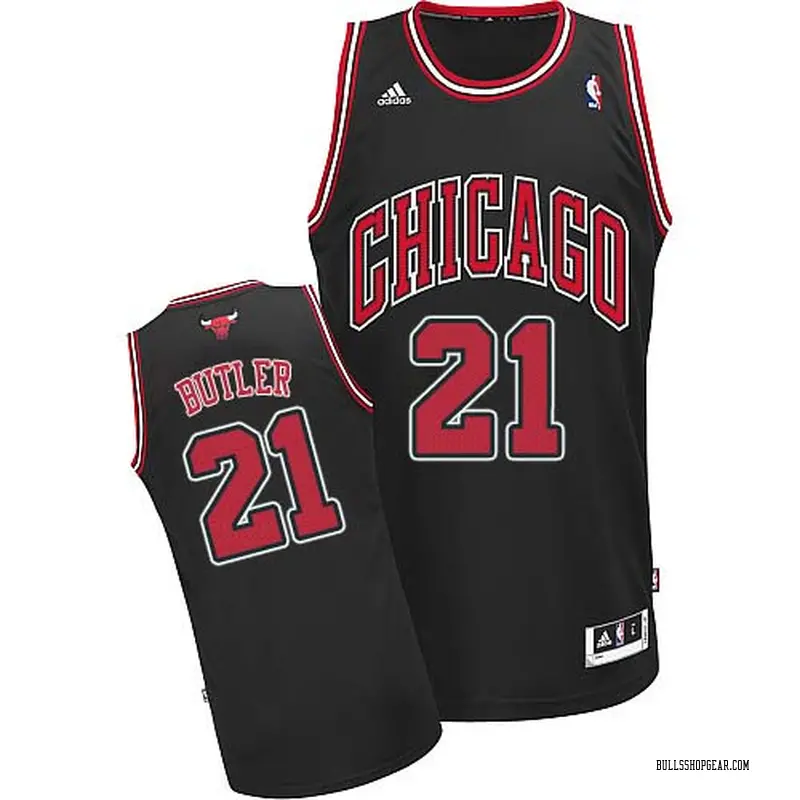 Adidas Chicago Bulls Swingman Black Jimmy Butler Alternate Jersey - Youth