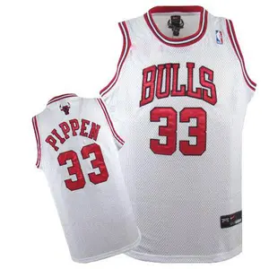 Chicago Bulls Authentic White Scottie Pippen Jersey - Men's