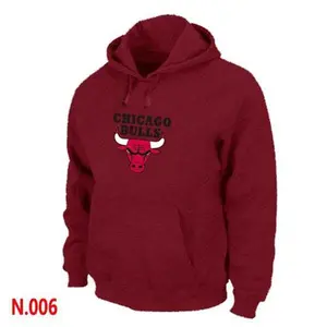 Chicago Bulls Dark Grey Pullover Hoodie - - Men's