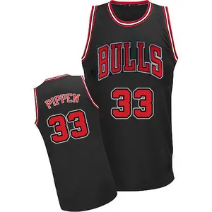 Chicago Bulls Swingman Black Scottie Pippen Throwback Jersey - Men's