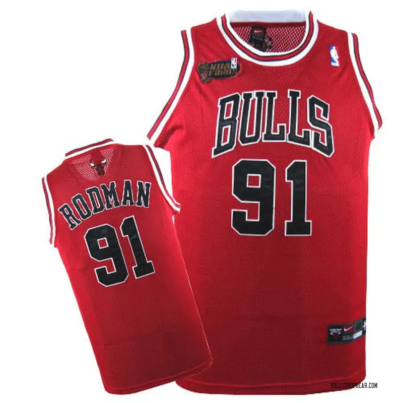 Dennis Rodman bulls Red Jersey Adult Men's New XL Adidas NBA