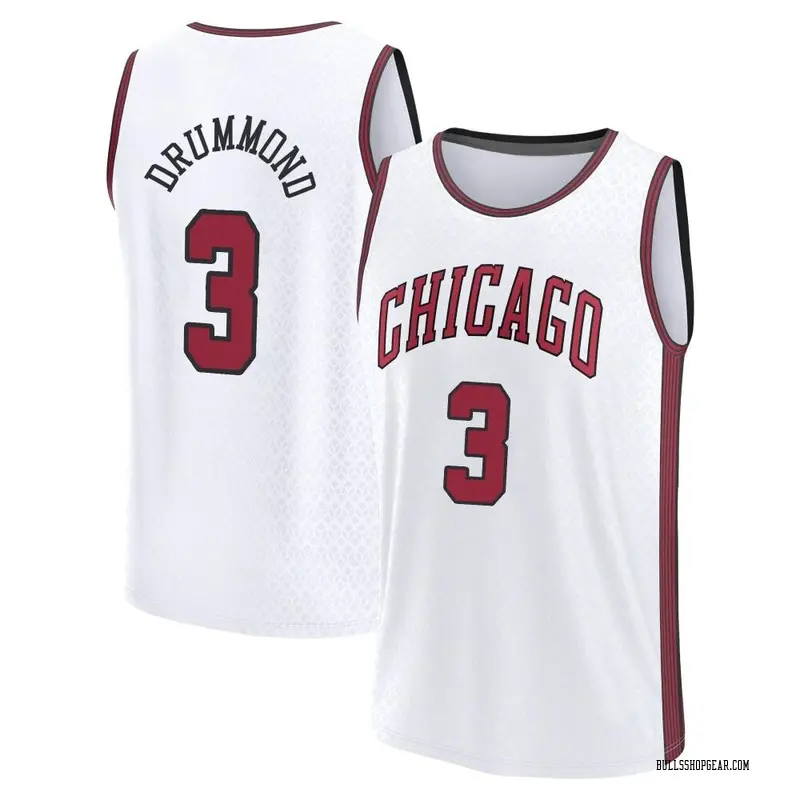 Chicago Bulls 3 Andre Drummond 2022-23 City Edition White Men Jersey -  Bluefink