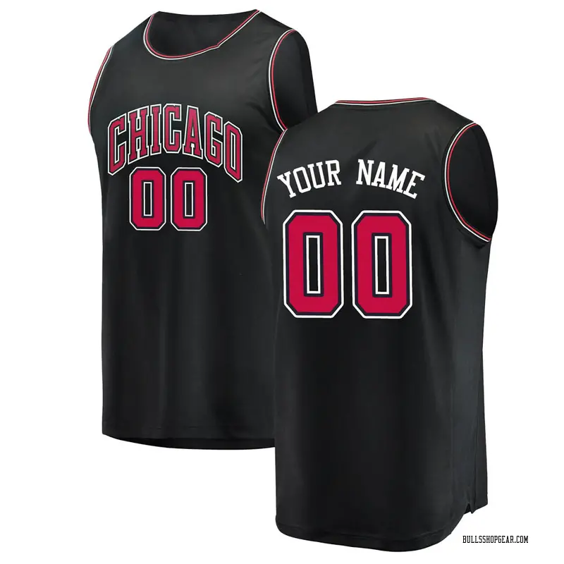 Fanatics Branded Chicago Bulls Swingman Black Custom Fast Break Jersey ...
