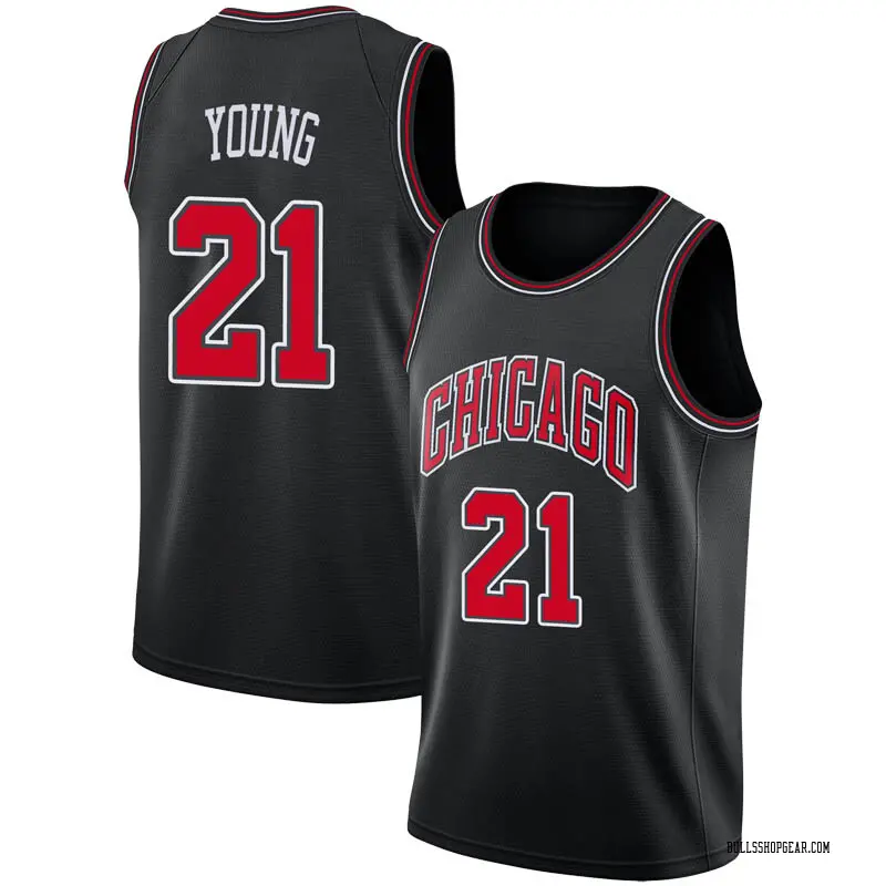 Nike Chicago Bulls Swingman Black Thaddeus Young Jersey - Statement ...