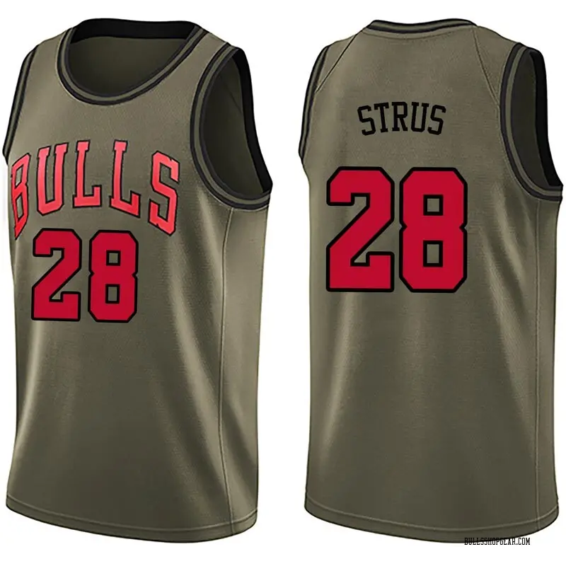 Nike Chicago Bulls Swingman Green Max Strus Salute to Service Jersey ...