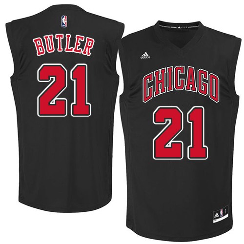 Adidas Chicago Bulls Authentic Black Jimmy Butler Fashion Jersey - Men's