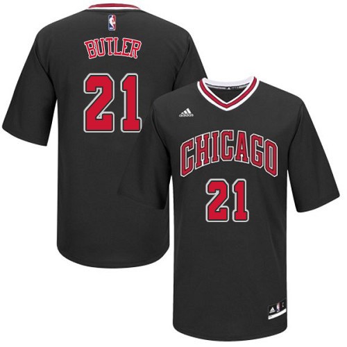 Adidas Chicago Bulls Authentic Black Jimmy Butler Short Sleeve Jersey ...